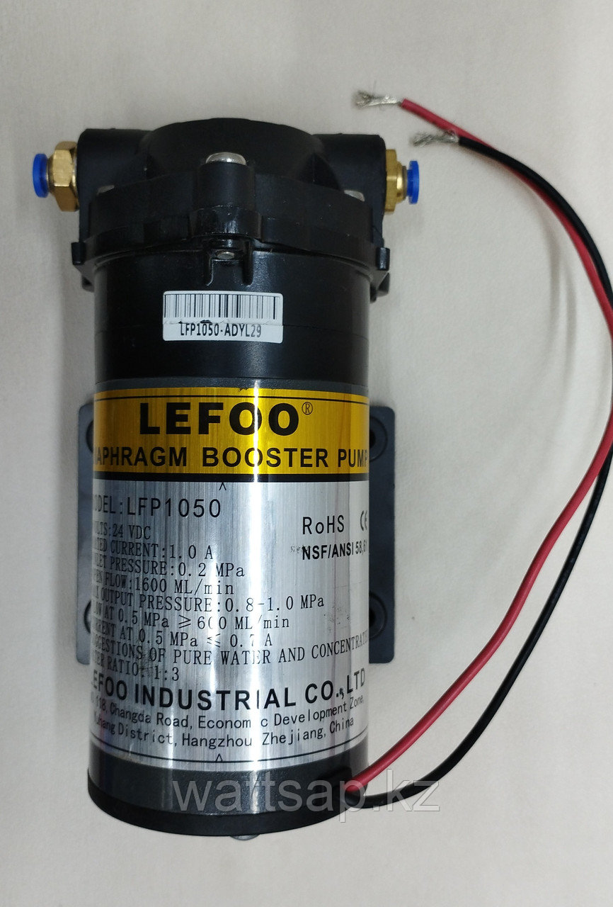 Насос мембранный LEFOO для систем распыления и фильтров с переходниками 3/8 (9,5мм), 10 бар, 1,6 л/мин - фото 1 - id-p109408031