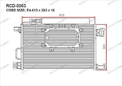 Радиатор кондиционера Mercedes C-Класс. W203 2000-2007  2.2 / 2.3i