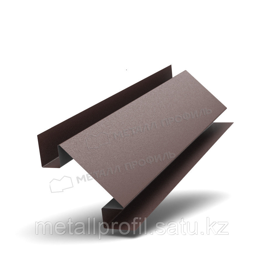 Металл Профиль Планка угла внутреннего сложного 75х3000 (VikingMP E-20-8019-0.5) - фото 1 - id-p109429978