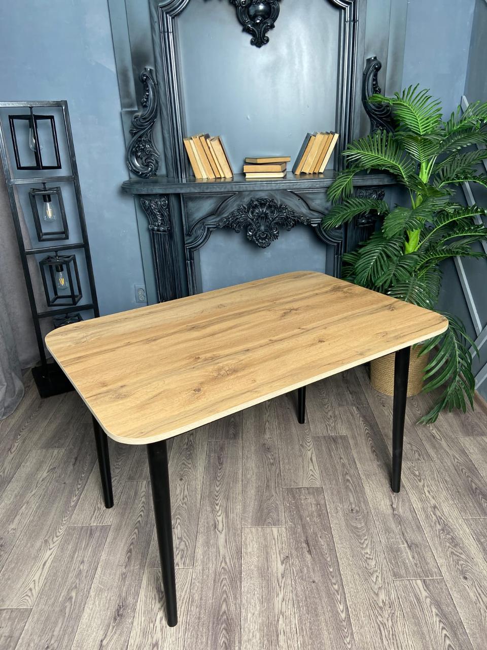 Прямоугольный стол светло коричневый с черными ножками: продажа, цена в ...