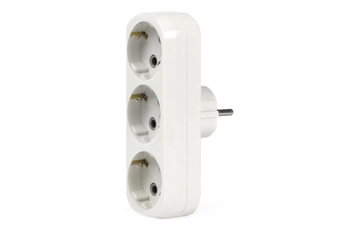 Разветвитель (тройник) Smartbuy, 16A/250V,  3 розетки (SBE-16-A02-3Z)
