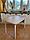 Прямоугольный стол светло коричневый с белыми ножками, фото 4