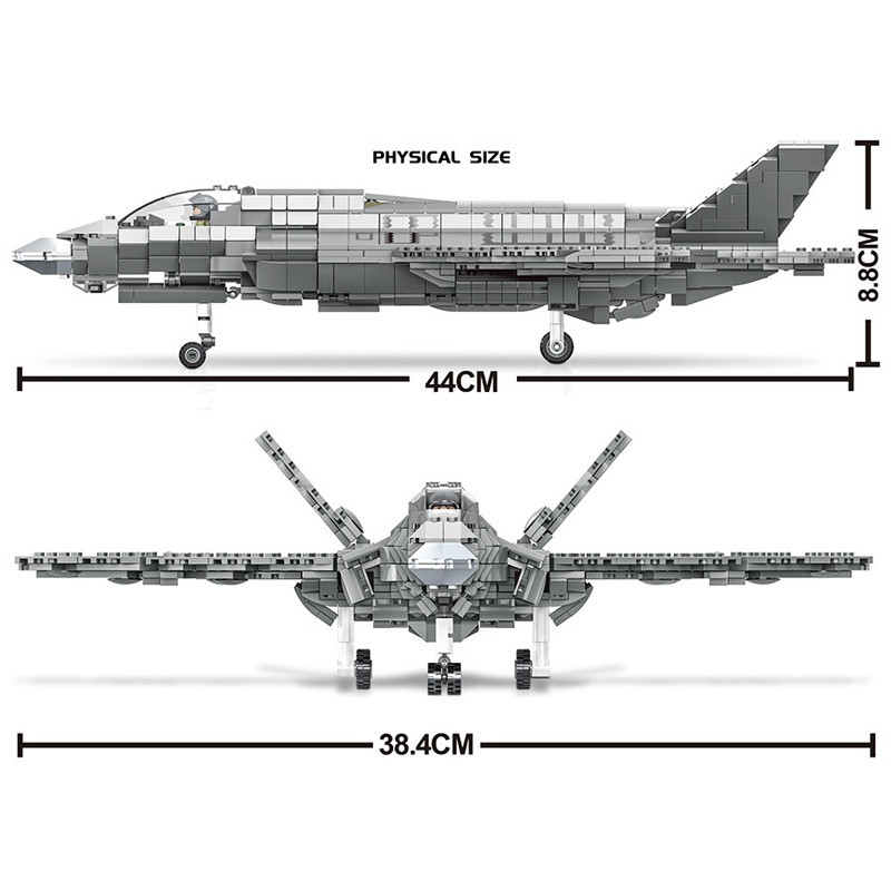 Mingdi 9003 Конструктор Истребитель F-35, 1355 дет. - фото 5 - id-p109432571