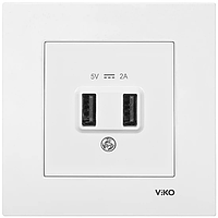 Розетка с USB разъемом KARRE BEYAZ