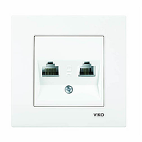Двойная компьютерная розетка KARRE BEYAZ