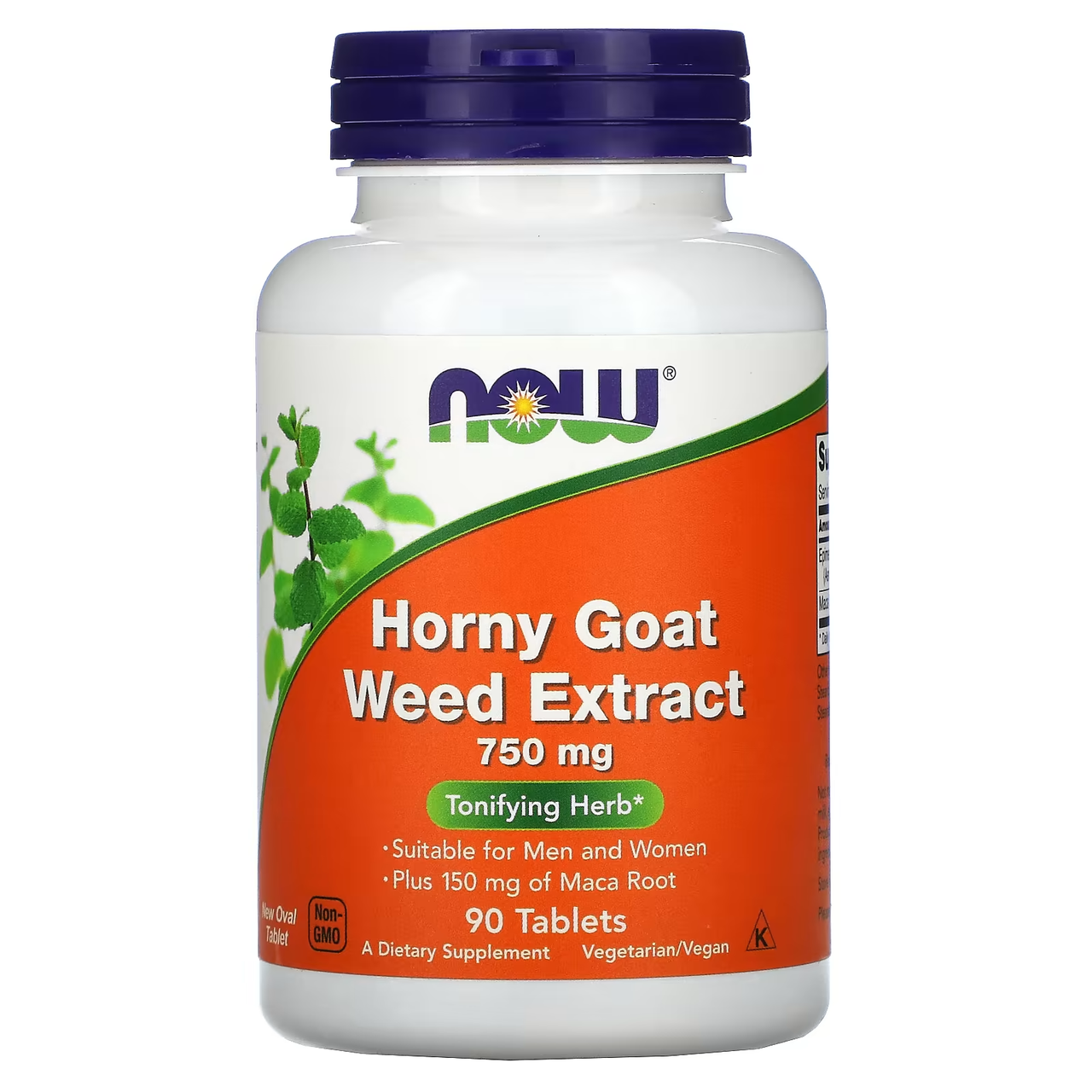 Horny Goat Weed Extract 750 mg, 90 tab, NOW - фото 1 - id-p106035086
