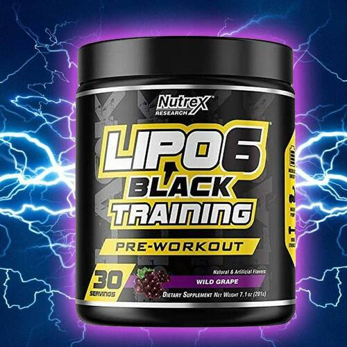 Жиросжигатель Lipo-6 Black Training Pre-Workout, 30 порций, Nutrex Wild grape - фото 1 - id-p108130542