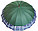 Мужской зеленый зонт трость, зонт в клетку с деревянной ручкой, фото 2