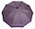 Мужской фиолетовый зонт-трость, зонт полуавтомат с деревянной ручкой, фото 2