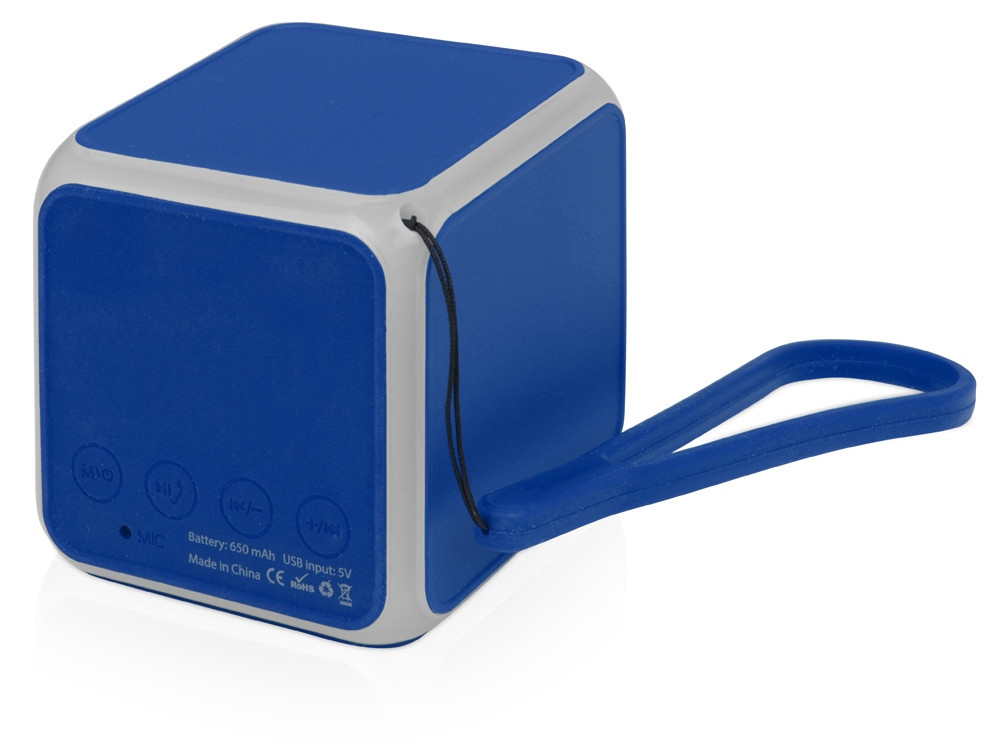 Портативная колонка Cube с подсветкой, синий - фото 2 - id-p109446575