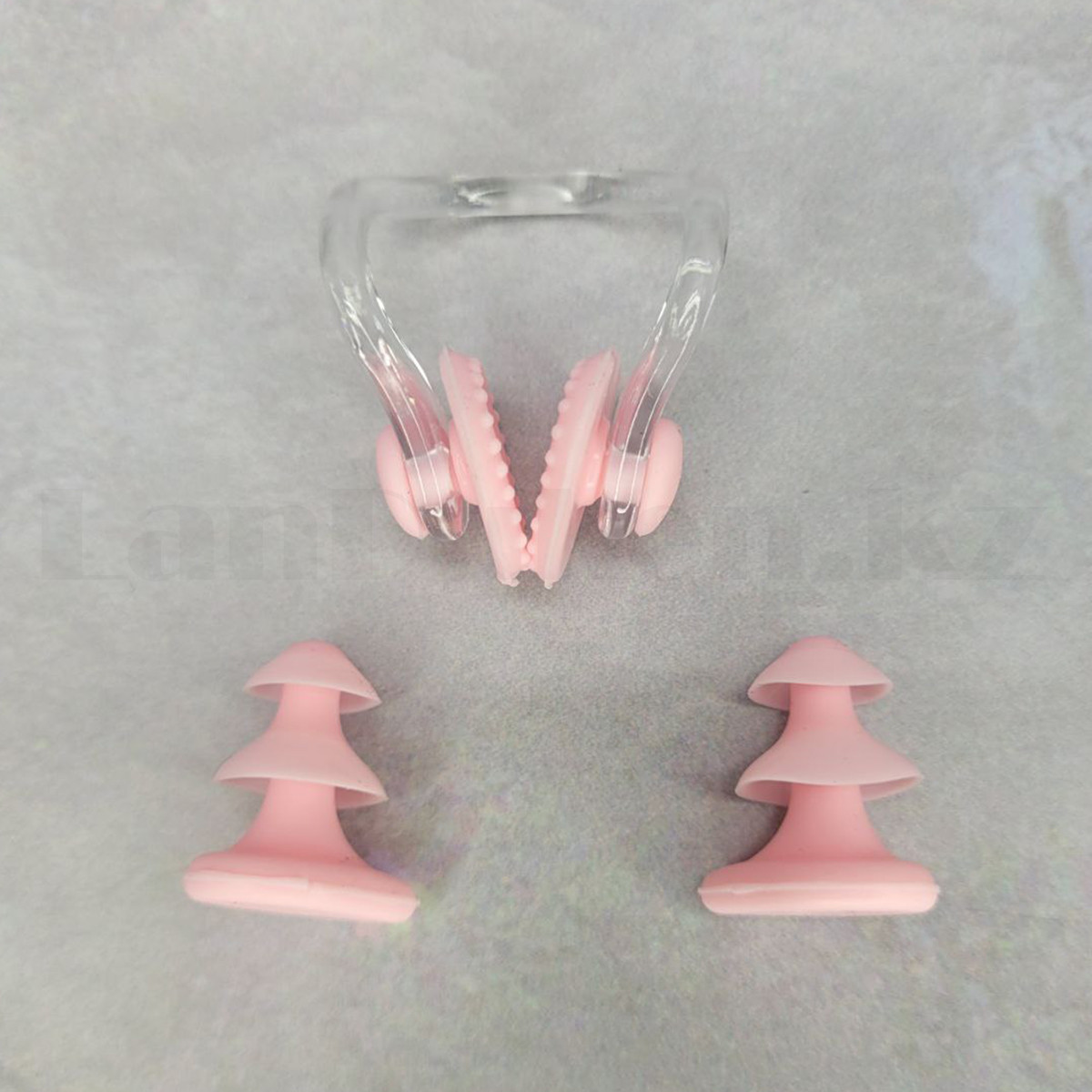 Комплект беруши и зажим для плавания силиконовые розовые - фото 2 - id-p109448114