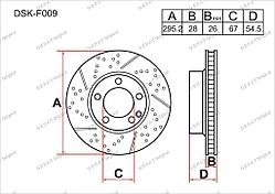 Тормозные диски MERCEDES-BENZ E-Series  2002-2011 1.8/2.2/2.5/2.6/2.7/3.0/3.2 (Передние)