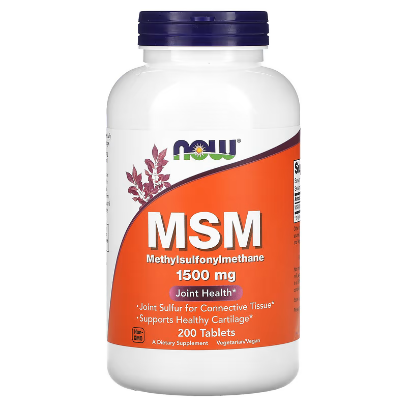 БАД MSM, 1500 mg, 200 tab, NOW - фото 1 - id-p107964732