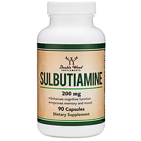 Сульбутиамин, Sulbutiamine, 90 капсул по 200 мг, Double wood supplements