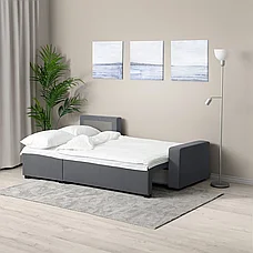 Диван-кровать угловой с отд д/хран ТОГУЛ серый IKEA, ИКЕА, фото 2