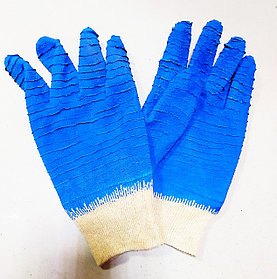 Перчатки  рыбацкие синие короткие.