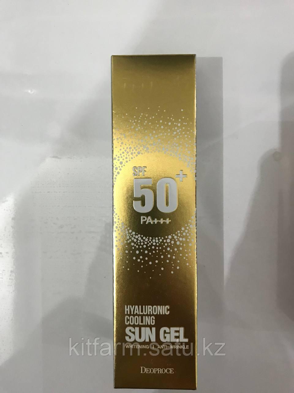 Солнцезащитный гель Deoproce HYALURONIC COOLING SUN GEL SPF50+/PA+++ - фото 1 - id-p109463873