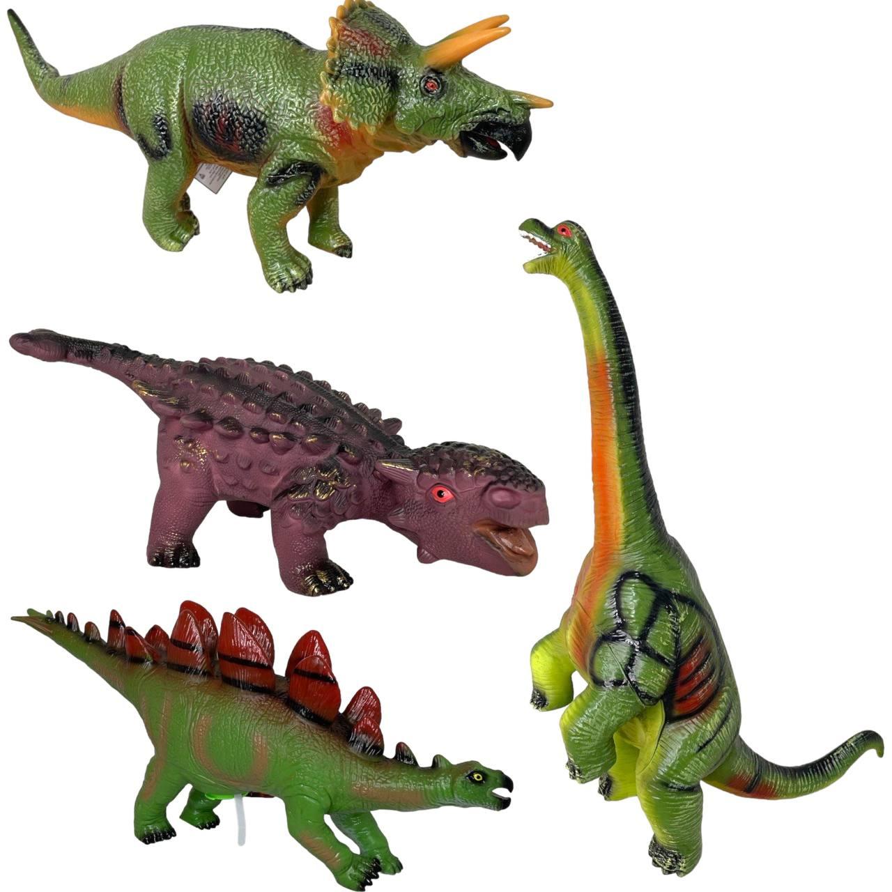 Динозавр мягкие резиновый с наполнителем 4 вида, цена за 1шт