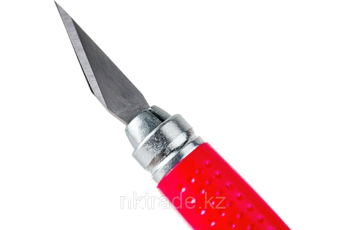 Набор ЗУБР Нож "МАСТЕР" для художеств. и дизайнер. работ, с перовым лезвием, метал. корпус, сталь У8 (09317) - фото 2 - id-p61487342