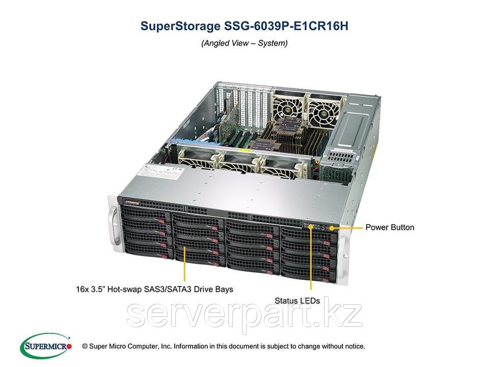 Сервер Supermicro STORAGE SSG-6039P-E1CR16H (Rack 3U 16LFF)/2xLGA 3647