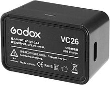 Зарядное устройство Godox VC26 USB для Вспышка  Godox V1C/N TTL для Canon/Nikon, фото 3