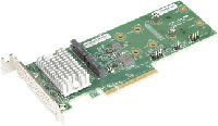 Адаптер Supermicro AOC-SLG3-2M2 для SSD M.2 PCI-e NVME (2260, 2280, 22110) Type M Key