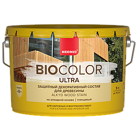 Защитная декоративная пропитка для древесины Neomid Bio Color Ultra | 2,7 л.