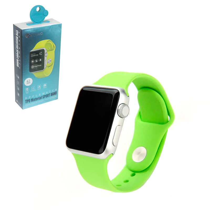 Ремешок For Apple Watch 42mm COTEetCI W3 CS2086-GR gel Green