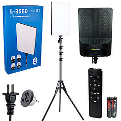 Светодиодная лампа со штативом для фотосъемки, Lejous, L-3560, Black