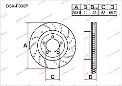 Тормозные диски SUBARU Legacy c 2000 по 2014  2.0 / 3.0  (Передние) PLATINUM