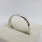 Обручальное кольцо из серебра  Aquamarine 50347.5 покрыто  родием коллекц. Love story, фото 2