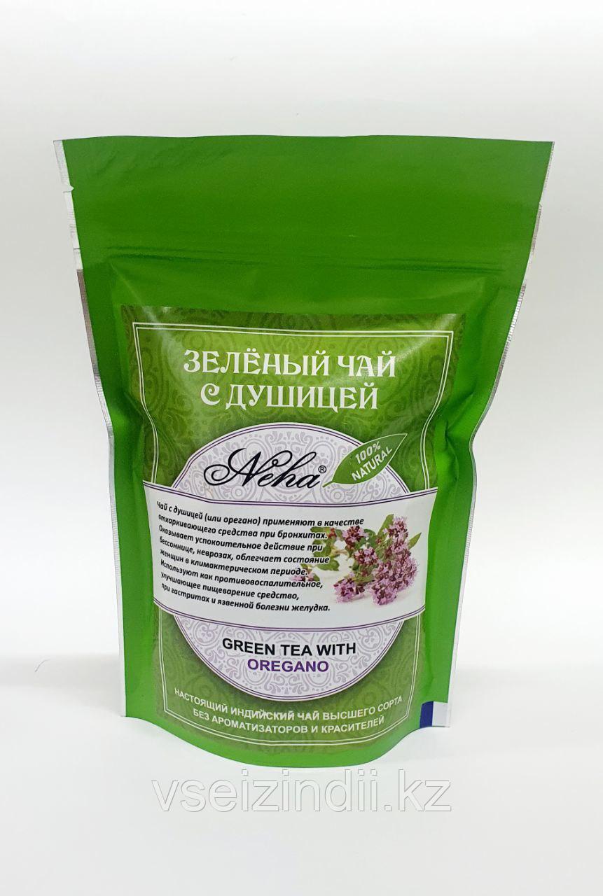 Чай зеленый листовой с душицей NEHA 100гр. Индия - фото 1 - id-p109665628