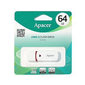 USB-накопитель Apacer AH333 64GB Белый 2-006964 AP64GAH333W-1, фото 2