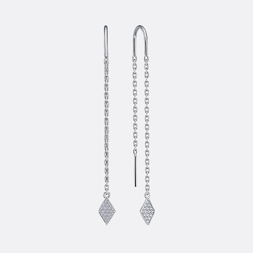 Серьги из серебра фианит Вознесенский 12-1352, фото 1