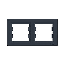 Рамка горизонтальная SE EPH5800271 Asfora 2 постовая антрацит 2-011717