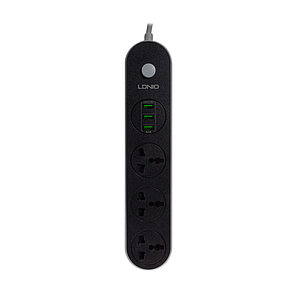 Сетевой фильтр LDNIO Universal SC3301 3 розетки 3*USB 5V/3.4A Портов 1,6м 2-008353, фото 1