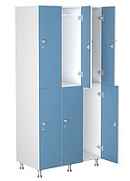 ШКАФ ДЛЯ РАЗДЕВАЛОК WL 32-90 ГОЛУБОЙ/БЕЛЫЙ
