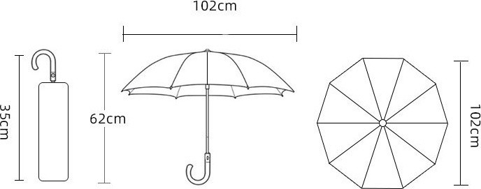 Складной зонт Parachase 238399 синий - фото 10 - id-p109668841