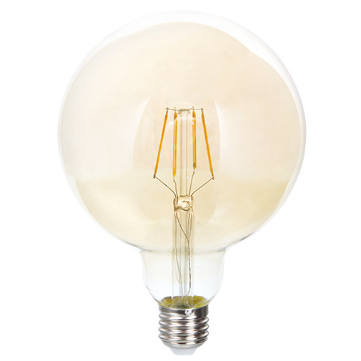 Лампа LED FL G125 GOLD 6W E27 2700K