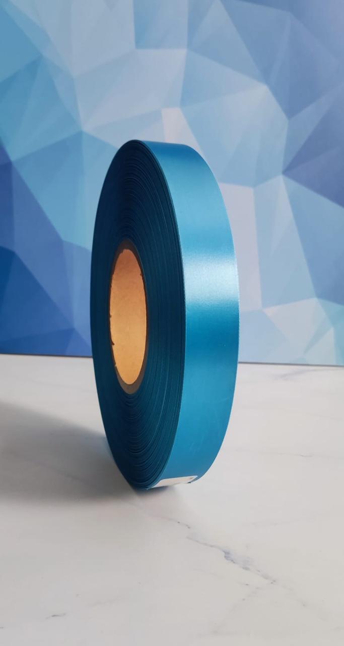 Текстильная лента полиэстер-сатин 25mm x 200m ( светло-голубой ), фото 1