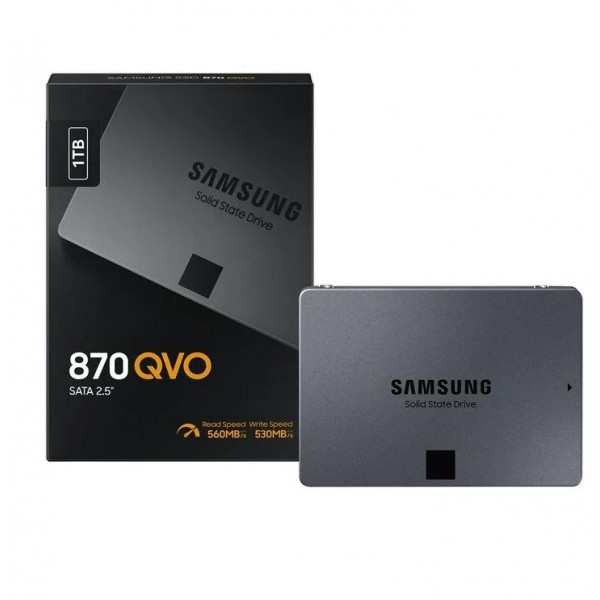 Твердотельный накопитель 1000GB SSD Samsung 870 QVO 2,5" SATA3 R560Mb/s W530MB/s MZ-77Q1T0BW - фото 1 - id-p108206244