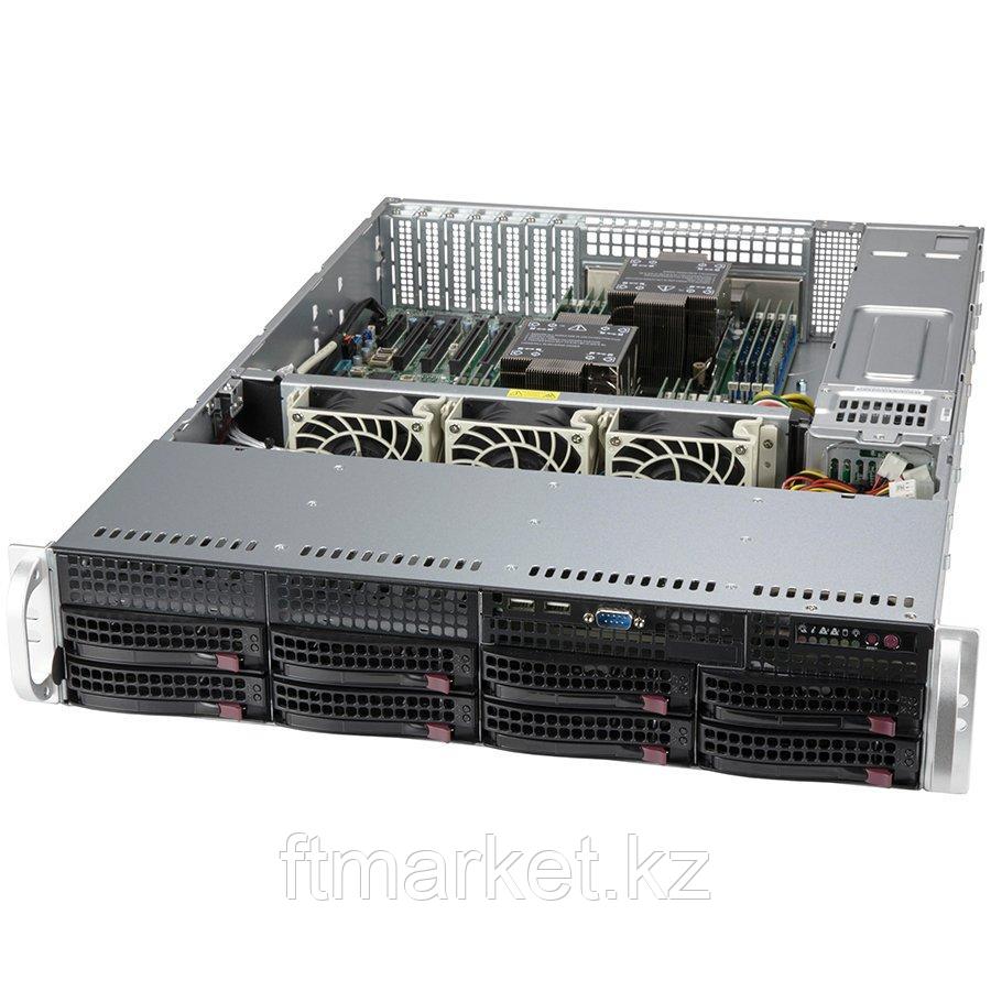 Supermicro server chassis CSE-825BTQC-R1K23LPB 2U, Dual and Single Intel and AMD CPUs, 8 x 3.5" hot-swap - фото 1 - id-p108762225