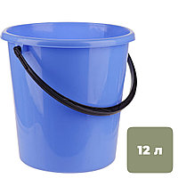 Ведро пластиковое OfficeClean, 12 литров, пищевой, голубое