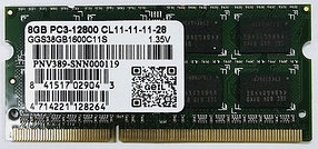Оперативная память для ноутбука 8Gb DDR3L 1600Mhz GEIL PC3 12800 GGS38GB1600C11S SO-DIMM 1,35V Low Voltage OEM
