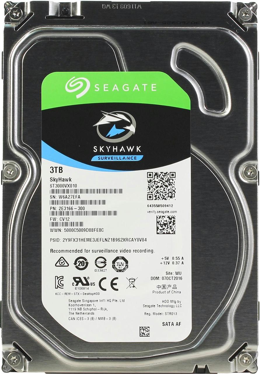 Диски HDD 3000 GB (3 TB) SATA-III SkyHawk (ST3000VX010) - фото 1 - id-p109726287