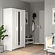 Шкаф БРИМНЭС платяной 3-дверный белый, 117x190 см, фото 2
