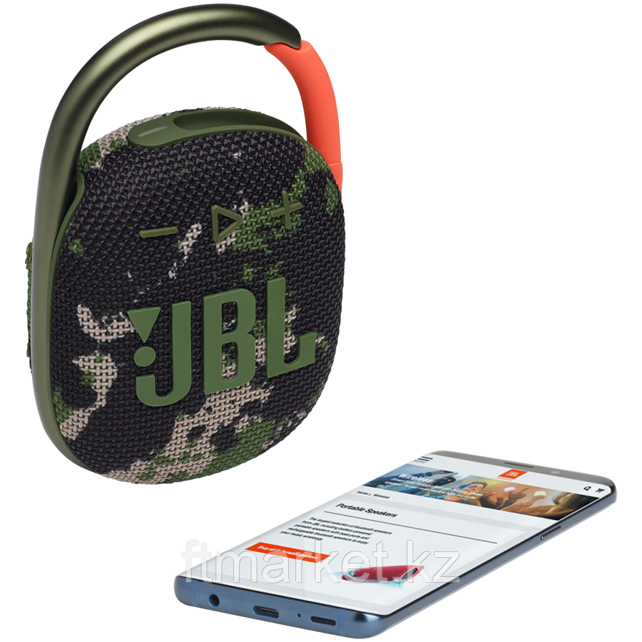 JBL Clip 4 - Portable Bluetooth Speaker with Carabiner - Squad