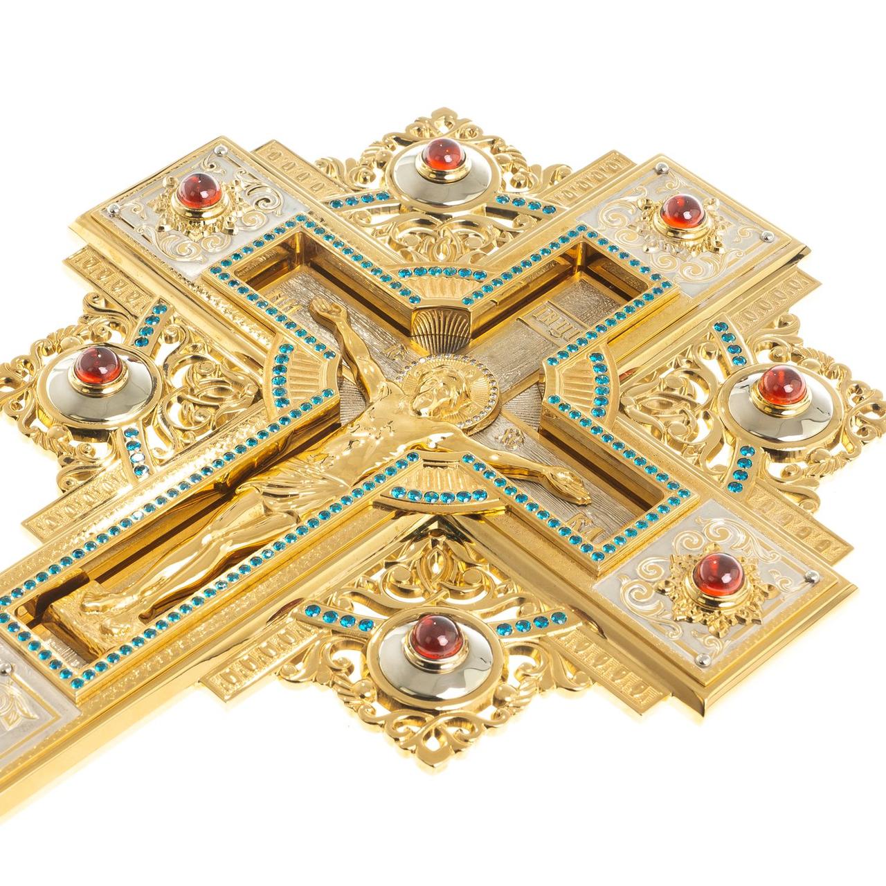 Православный настенный резной крест в подарочной упаковке Златоуст - фото 2 - id-p99284778