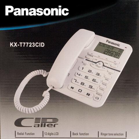 Телефон проводной с калькулятором, LCD-экраном, спикерфоном Panasonic KX-TT7723 (Черный графит) - фото 5 - id-p109755559
