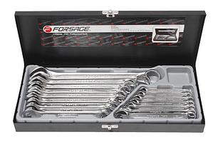 Forsage Набор ключей комбинированных 16 предметов (6-19, 22, 24мм),в метал. кейсе Forsage F-5161 5450